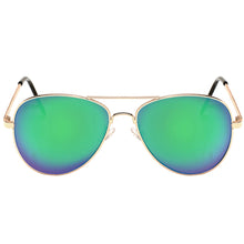 Load image into Gallery viewer, Aviator Sunglasses Classic - Non-Polarized - Gold Frame - Green/Blue Mirror
