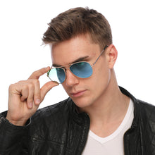 Load image into Gallery viewer, Aviator Sunglasses Classic - Non-Polarized - Gold Frame - Sky Blue