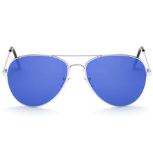 Load image into Gallery viewer, Aviator Sunglasses Classic - Non-Polarized - Silver Frame - Royal Blue