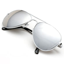 Load image into Gallery viewer, Aviator Sunglasses Classic - Non-Polarized - Silver Frame - Metallic Silver