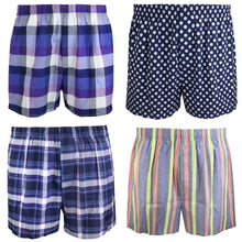 Load image into Gallery viewer, Falari 4-Pack Men&#39;s Boxer Underwear 100% Cotton Premium Quality 368-02