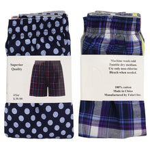 Load image into Gallery viewer, Falari 4-Pack Men&#39;s Boxer Underwear 100% Cotton Premium Quality 368-02