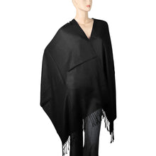 Load image into Gallery viewer, Women&#39;s Soft Solid Color Pashmina Shawl Wrap Scarf - Black