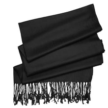Load image into Gallery viewer, Women&#39;s Soft Solid Color Pashmina Shawl Wrap Scarf - Black