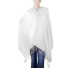 Load image into Gallery viewer, Women&#39;s Soft Solid Color Pashmina Shawl Wrap Scarf - White