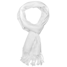Load image into Gallery viewer, Women&#39;s Soft Solid Color Pashmina Shawl Wrap Scarf - White