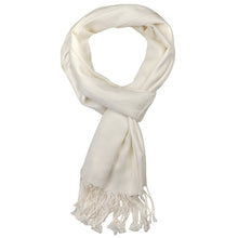Load image into Gallery viewer, Women&#39;s Soft Solid Color Pashmina Shawl Wrap Scarf - Off White