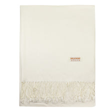 Load image into Gallery viewer, Women&#39;s Soft Solid Color Pashmina Shawl Wrap Scarf - Off White