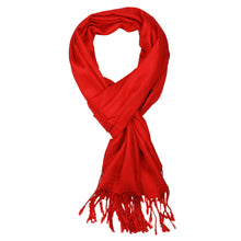 Load image into Gallery viewer, Women&#39;s Soft Solid Color Pashmina Shawl Wrap Scarf - Red
