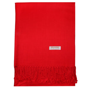 Women's Soft Solid Color Pashmina Shawl Wrap Scarf - Red