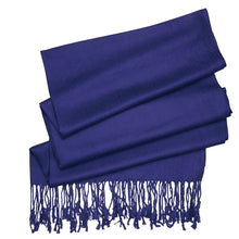Load image into Gallery viewer, Women&#39;s Soft Solid Color Pashmina Shawl Wrap Scarf - Navy