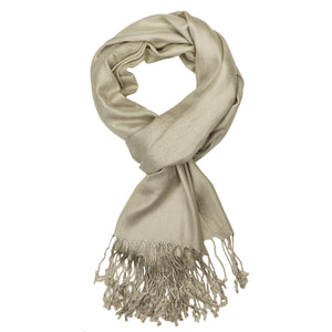 Women's Soft Solid Color Pashmina Shawl Wrap Scarf - Khaki