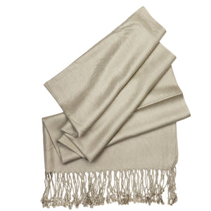 Women's Soft Solid Color Pashmina Shawl Wrap Scarf - Khaki