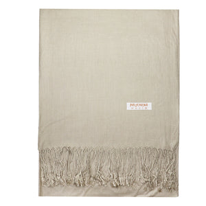 Women's Soft Solid Color Pashmina Shawl Wrap Scarf - Khaki