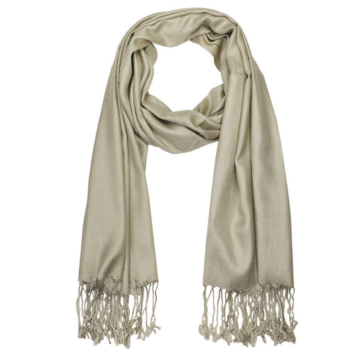 Women's Soft Solid Color Pashmina Shawl Wrap Scarf - Khaki