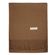 Load image into Gallery viewer, Women&#39;s Soft Solid Color Pashmina Shawl Wrap Scarf - Light Brown
