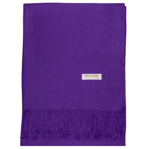 Women's Soft Solid Color Pashmina Shawl Wrap Scarf - Violet Purple