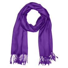 Load image into Gallery viewer, Women&#39;s Soft Solid Color Pashmina Shawl Wrap Scarf - Violet Purple