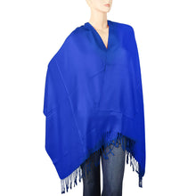 Load image into Gallery viewer, Women&#39;s Soft Solid Color Pashmina Shawl Wrap Scarf - Royal