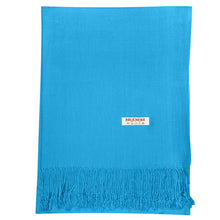 Load image into Gallery viewer, Women&#39;s Soft Solid Color Pashmina Shawl Wrap Scarf - Turquoise