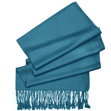 Load image into Gallery viewer, Women&#39;s Soft Solid Color Pashmina Shawl Wrap Scarf - Teal Blue