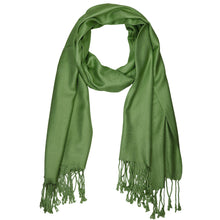 Load image into Gallery viewer, Women&#39;s Soft Solid Color Pashmina Shawl Wrap Scarf - Olive