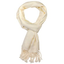 Load image into Gallery viewer, Women&#39;s Soft Solid Color Pashmina Shawl Wrap Scarf - Ivory