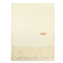 Load image into Gallery viewer, Women&#39;s Soft Solid Color Pashmina Shawl Wrap Scarf - Ivory