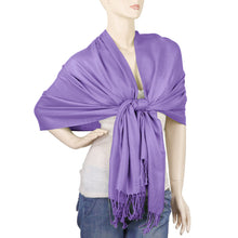 Load image into Gallery viewer, Women&#39;s Soft Solid Color Pashmina Shawl Wrap Scarf - Lavender