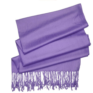 Women's Soft Solid Color Pashmina Shawl Wrap Scarf - Lavender