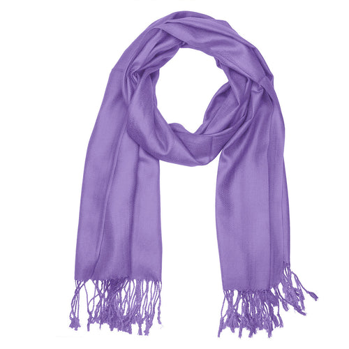 Women's Soft Solid Color Pashmina Shawl Wrap Scarf - Lavender