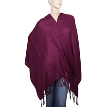 Load image into Gallery viewer, Women&#39;s Soft Solid Color Pashmina Shawl Wrap Scarf - Wine