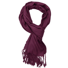Load image into Gallery viewer, Women&#39;s Soft Solid Color Pashmina Shawl Wrap Scarf - Wine
