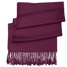 Load image into Gallery viewer, Women&#39;s Soft Solid Color Pashmina Shawl Wrap Scarf - Wine