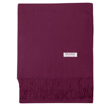 Load image into Gallery viewer, Women&#39;s Soft Solid Color Pashmina Shawl Wrap Scarf - Wine