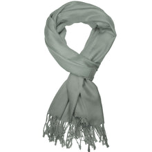 Load image into Gallery viewer, Women&#39;s Soft Solid Color Pashmina Shawl Wrap Scarf - Grey