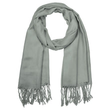 Load image into Gallery viewer, Women&#39;s Soft Solid Color Pashmina Shawl Wrap Scarf - Grey