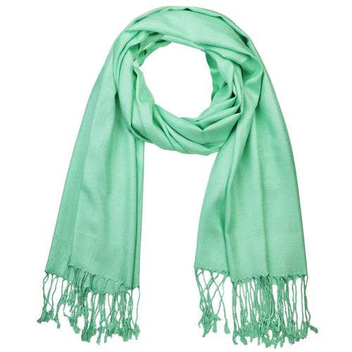 Women's Soft Solid Color Pashmina Shawl Wrap Scarf - Mint