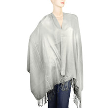 Load image into Gallery viewer, Women&#39;s Soft Solid Color Pashmina Shawl Wrap Scarf - Silver Grey
