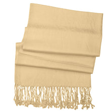 Load image into Gallery viewer, Women&#39;s Soft Solid Color Pashmina Shawl Wrap Scarf - Champagne