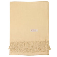Load image into Gallery viewer, Women&#39;s Soft Solid Color Pashmina Shawl Wrap Scarf - Champagne