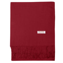 Load image into Gallery viewer, Women&#39;s Soft Solid Color Pashmina Shawl Wrap Scarf - Burgundy