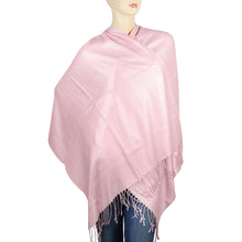 Load image into Gallery viewer, Women&#39;s Soft Solid Color Pashmina Shawl Wrap Scarf - Pink