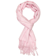 Load image into Gallery viewer, Women&#39;s Soft Solid Color Pashmina Shawl Wrap Scarf - Pink