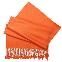 Load image into Gallery viewer, Women&#39;s Soft Solid Color Pashmina Shawl Wrap Scarf - Orange