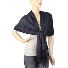 Load image into Gallery viewer, Women&#39;s Soft Solid Color Pashmina Shawl Wrap Scarf - Charcoal Grey