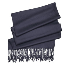 Load image into Gallery viewer, Women&#39;s Soft Solid Color Pashmina Shawl Wrap Scarf - Charcoal Grey