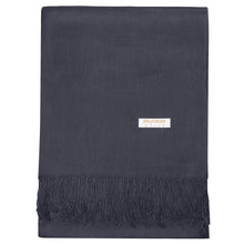 Load image into Gallery viewer, Women&#39;s Soft Solid Color Pashmina Shawl Wrap Scarf - Charcoal Grey