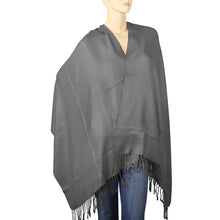Load image into Gallery viewer, Women&#39;s Soft Solid Color Pashmina Shawl Wrap Scarf - Dark Grey