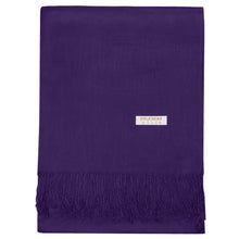 Load image into Gallery viewer, Women&#39;s Soft Solid Color Pashmina Shawl Wrap Scarf - Dark Purple